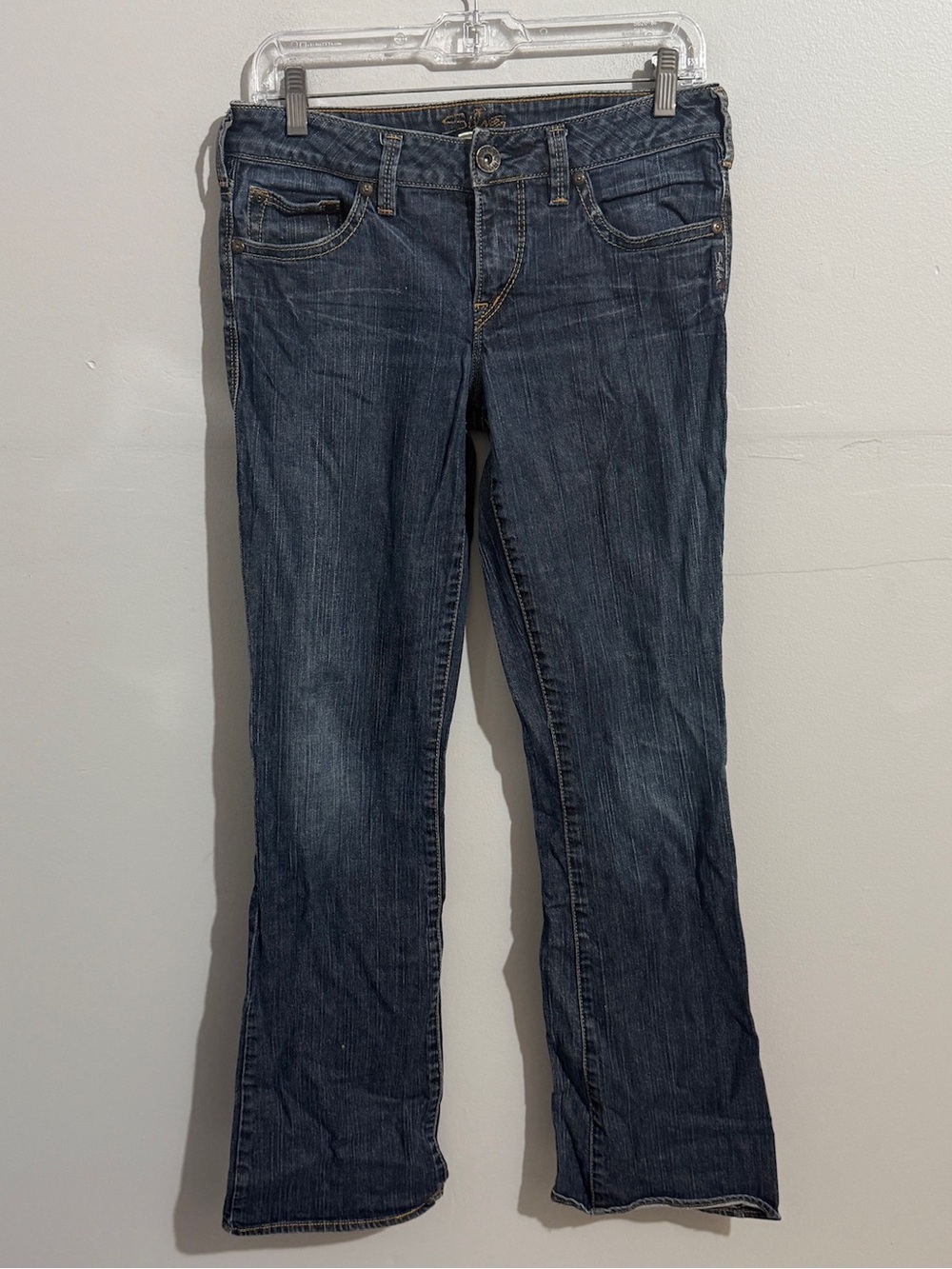 Silver Jeans Aiko Womens 28 Blue Denim Mid Rise Bootcut Flare Stretch Jeans